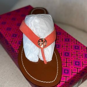 NWT Tory Burch Coral Suede Thora Sandals